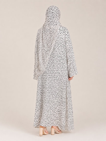Printed Abaya- Polka Dots