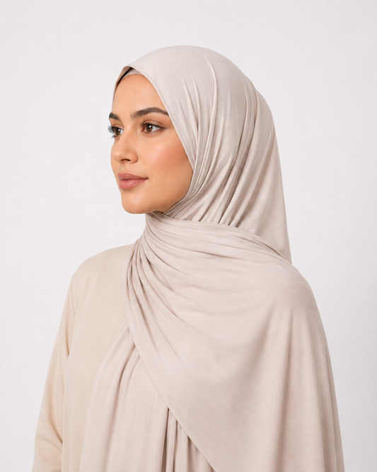 Jersey Hijab- Light beige