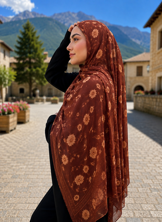 Printed Modal Hijab- Gulnaar