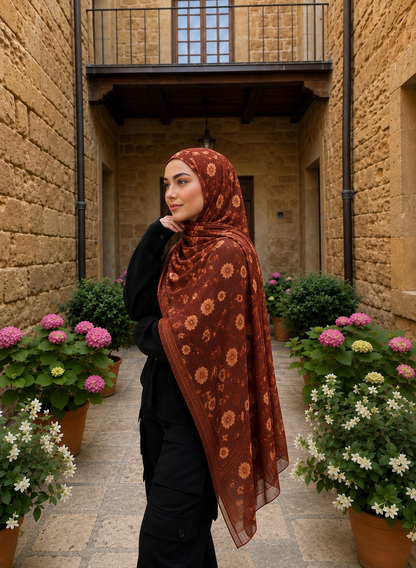 Printed Modal Hijab- Gulnaar