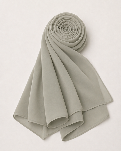 Premium Chiffon Hijab- Sage green