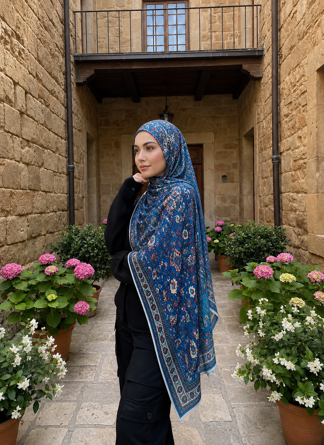 Printed Modal Hijab- Neel Gul