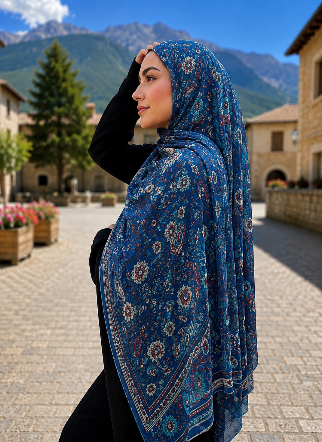 Printed Modal Hijab- Neel Gul