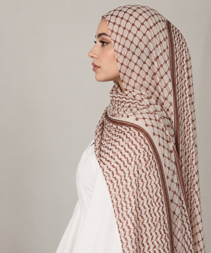Printed Modal Hijab- Keffiyah