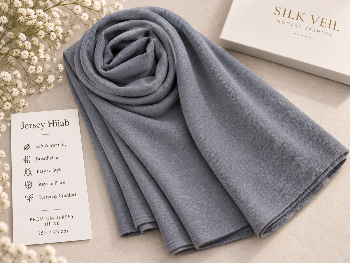 Jersey Hijab- Slate Grey